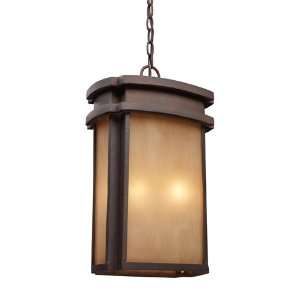  2 LIGHT OUTDOOR PENDANT IN A CLAY BRONZE FINISH W11 H18 