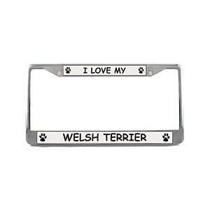  Welsh Terrier License Plate Frame (Chrome) Patio, Lawn 