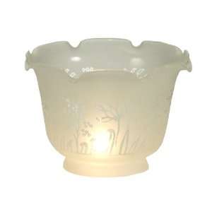    8W X 5H Frost And Etch Ruffle Lamp Shade