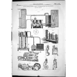   1886 Refrigerating Ice Making Machinery Condenser Brine Inlet