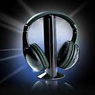 in 1 Wireless Headphone Earphone Black for /MP4 PC TV CD FM Radio