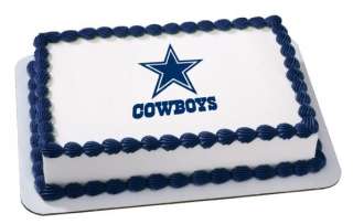   Cowboys ~ Edible Image Icing Cake, Cupcake Topper ~ LOOK  