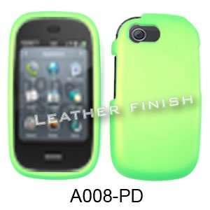 RUBBER COATED HARD CASE FOR HP VEER 4G EMERALD GREEN, LEATHER FINISH