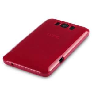  HTC TITAN GEL SKIN CASE   RED, WITH QUBITS BRANDED 