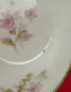 Antique Haviland + Haviland & Co LIMOGES Tea Cup, Pink Orchids, Dbl 