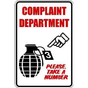  (Misc16) Reserved Complaint Dept Take a Number Humorous 