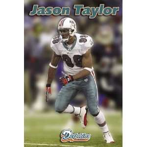 JASON TAYLOR MIAMI DOLPHINS NFL POSTER 24X 36 #3601 