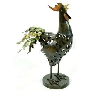   Strategies H73109 Rooster Metal Statuary Patio, Lawn & Garden