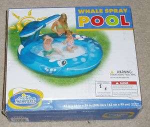 Inflatable Whale Kiddie Pool ~ 82 x 64 x 39 ~ CUTE  