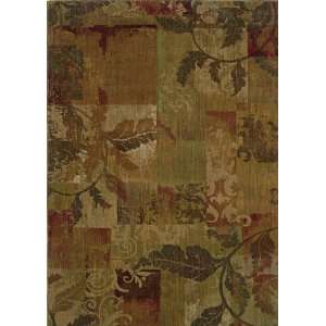 OW Sphinx Allure Green Red Rug Patchwork 111 x 76 Runner (059A1 