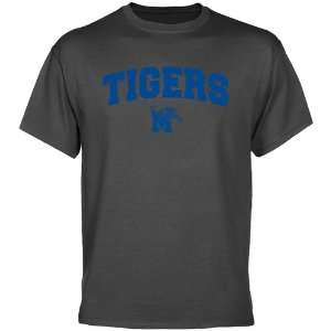  Memphis Tigers T Shirt  Memphis Tigers Charcoal Logo Arch 