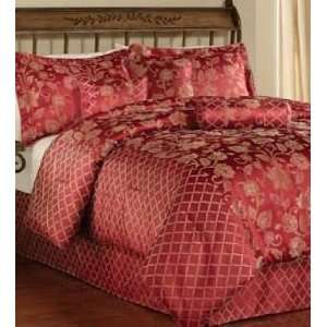 PEM America Bedding, Abruzzi Red Jacquard 7 Piece California King Bed 