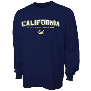  Cal Golden Bears Navy Bevel Square Long Sleeve T shirt 