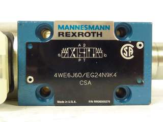 Mannesmann Rexroth Hydraulic Valve 4WE6J60/EG24N9K4 NEW  