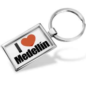 Keychain I Love Medellin region Colombia, South America   Hand Made 