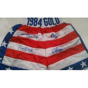  1984 Boxing Olympic Gold Medalists Signed Trunks 