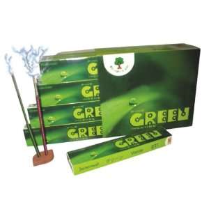  Fine Green Incense   Box of 12 Packs of 10 Sticks Each 