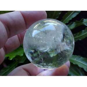   Gemqz Clear Quartz Carved Sphere Inclusions  