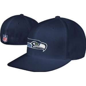 Seattle Seahawks 2009 Navy Fitted Sideline Flat Brim Hat  