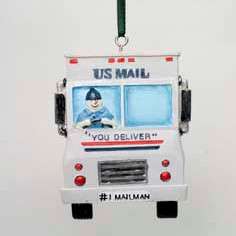 Letter Carrier Mailman Truck Christmas Ornament TJ 56  