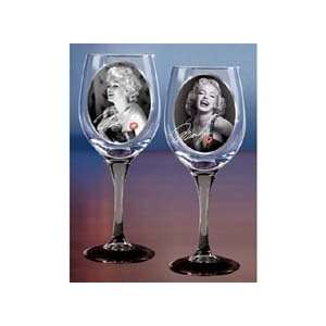 Marilyn Monroe Signature Wine Glassware Set  Kitchen 