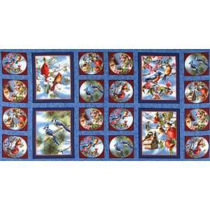  44 Wide Songbird Serenade Panel Blue Fabric By The Panel 