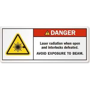  Laser radiation when open and interlocks defeated. AVOID 