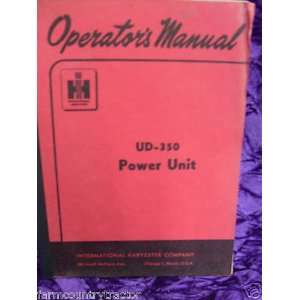 International UD 350 Power Unit OEM OEM Owners Manual International 