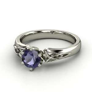  Fiona Ring, Round Iolite Sterling Silver Ring Jewelry