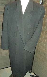 D23 L Wool LORD & TAYLOR English Double Breasted OVERCOAT TOP Mens 