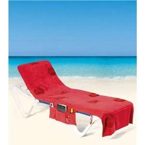  Itsa Beach Bag Sunlounger Towel   Cocktail Red Sports 