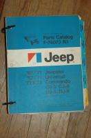 1962 73 Jeep Jeepster Commando CJ 5 6 DJ 5 6 Parts Book Catalog 63 64 