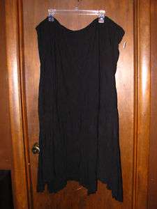 First Option Too Black Scalloped Hem Long Skirt(size4X)  