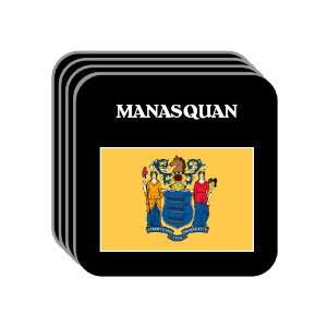 US State Flag   MANASQUAN, New Jersey (NJ) Set of 4 Mini 