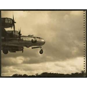  Nose of a B 29 fighter jet coming in for a landing at a 