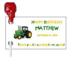 108 JOHN DEERE BIRTHDAY PARTY CANDY WRAPPERS FAVORS  