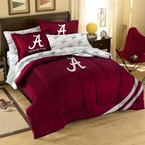  Alabama Crimson Tide UA NCAA Full Embroidered Comforter 