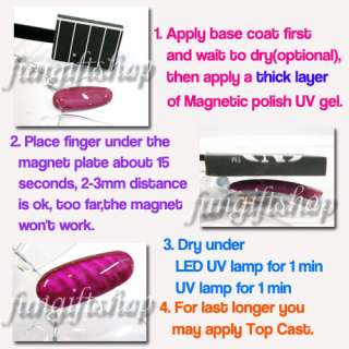   3D Magnetic Magnet Plate Zebra Leaf Style Pattern Nail Art Polish Tool