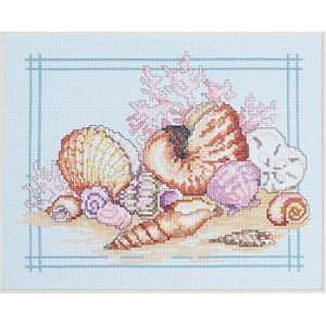   Seashells Counted Cross Stitch Kit by Janlynn Arts, Crafts & Sewing