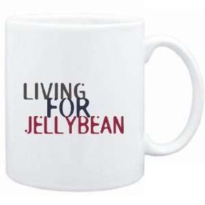    Mug White  living for Jellybean  Drinks