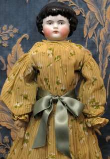 18 ABSOLUTELY STUNNING C. 1870 Black Haired Highland Mary China Doll 