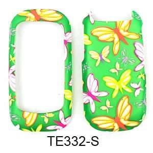   PHONE CASE COVER FOR KYOCERA LUNO S2100 TRANS BUTTERFLIES ON GREEN