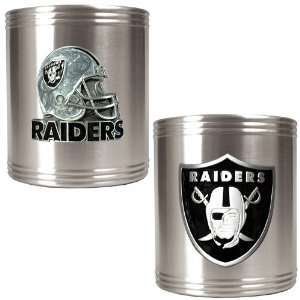  Oakland Raiders 2pc Stainless Steel Can Holder Set 
