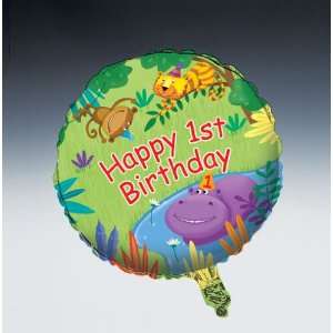  Jungle Theme Metallic Party Balloons   1st Birthday Toys 