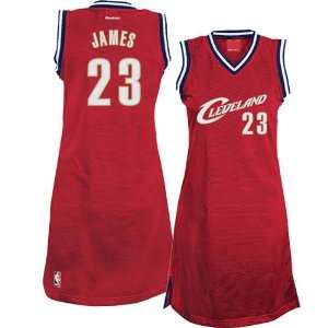   Cleveland Cavaliers #23 LeBron James Crimson Ladies Jersey Dress
