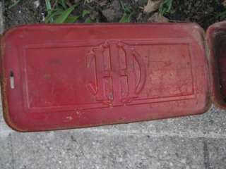Rare IHC Tractor Tool Box Antique Red Tin 12  