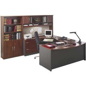  U Shaped Desk with Hutch and Bookcase GKA029 Office 