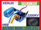 XERUN Sensored 4274SD 2200KV Brushless Motor & 150A ESC + LCD Program 
