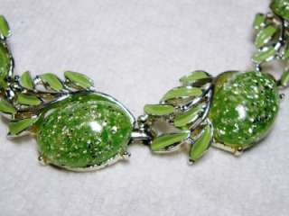 Juliana D&E Green Confetti ART GLASS Enamel Bracelet  