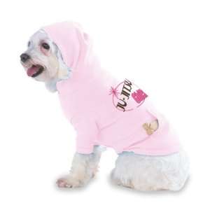 JU JITSU Chick Hooded (Hoody) T Shirt with pocket for your Dog or Cat 